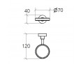 rámeček Ø 70 mm Lineabeta Baketo, chrom - výprodej