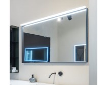 zrcadlo s LED osvětlením 120x70 cm, Idea, černé